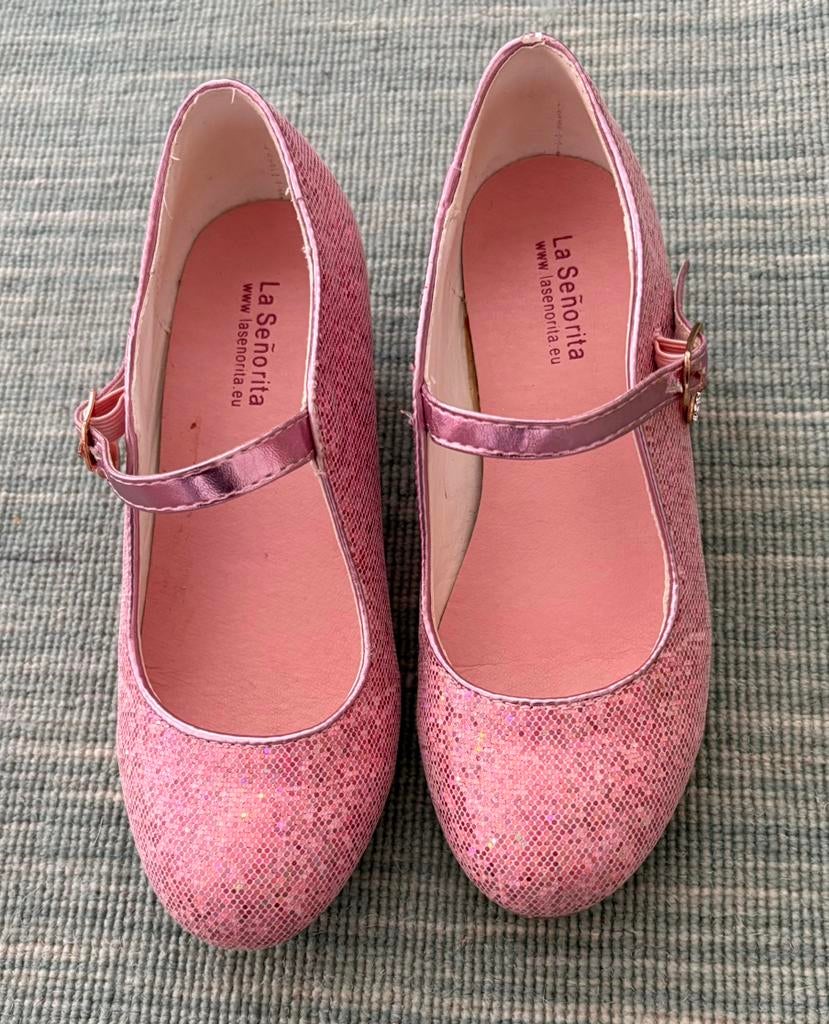 Roze prinsessen schoentjes met hakjes mt 30, Ophalen of Verzenden, Gebruikt, Meisje, Schoenen