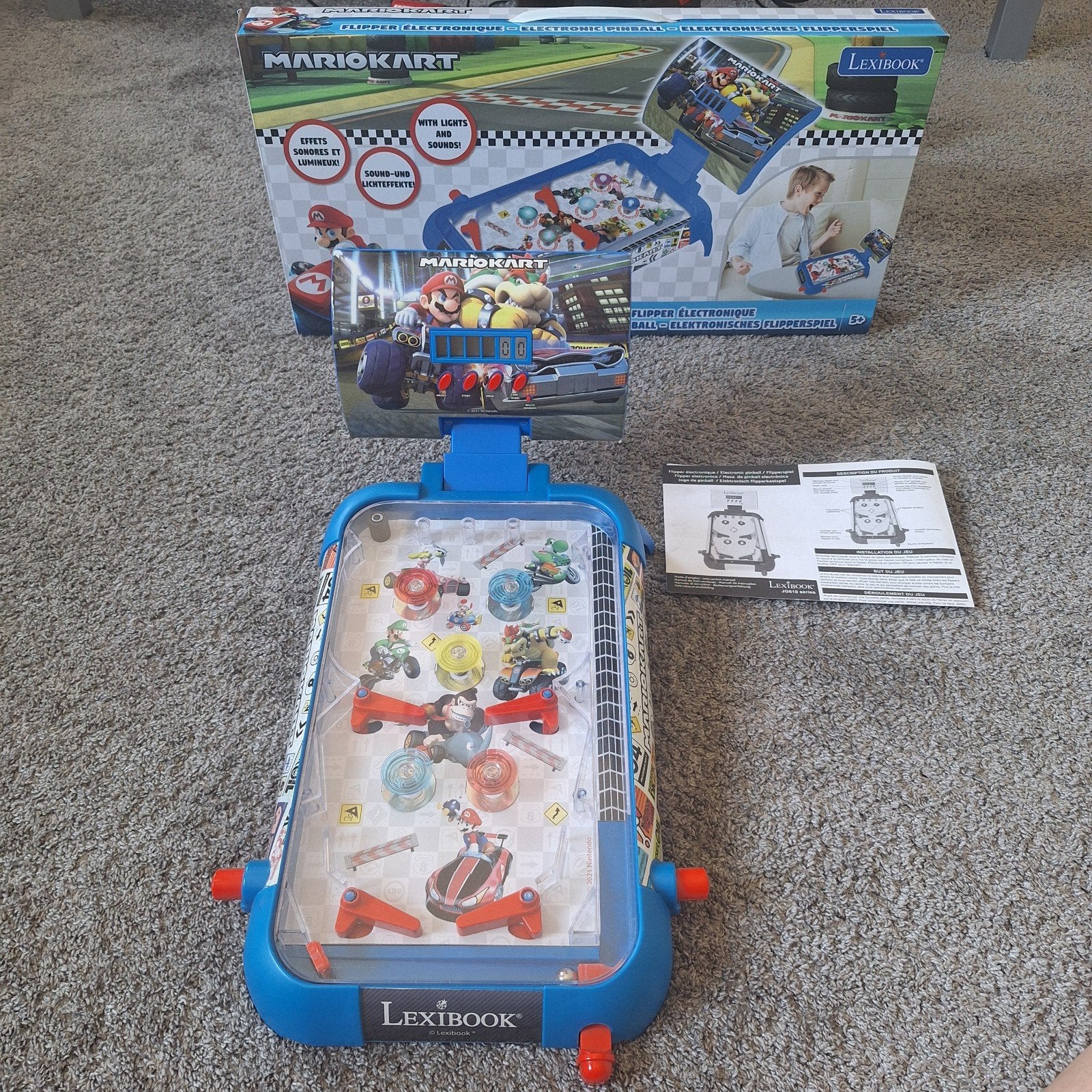 Mario Kart Flipperkast Lexibook, Ophalen of Verzenden, Gebruikt, Jongen of Meisje