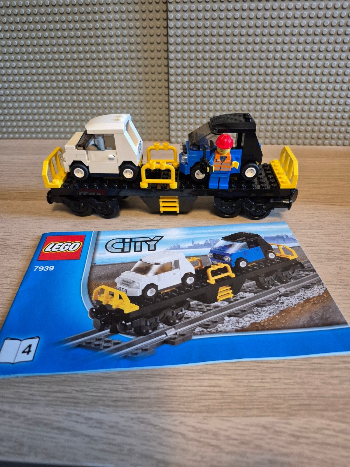 Lego City 7939 Goederentrein Wagon met 2 Auto's, Ophalen of Verzenden