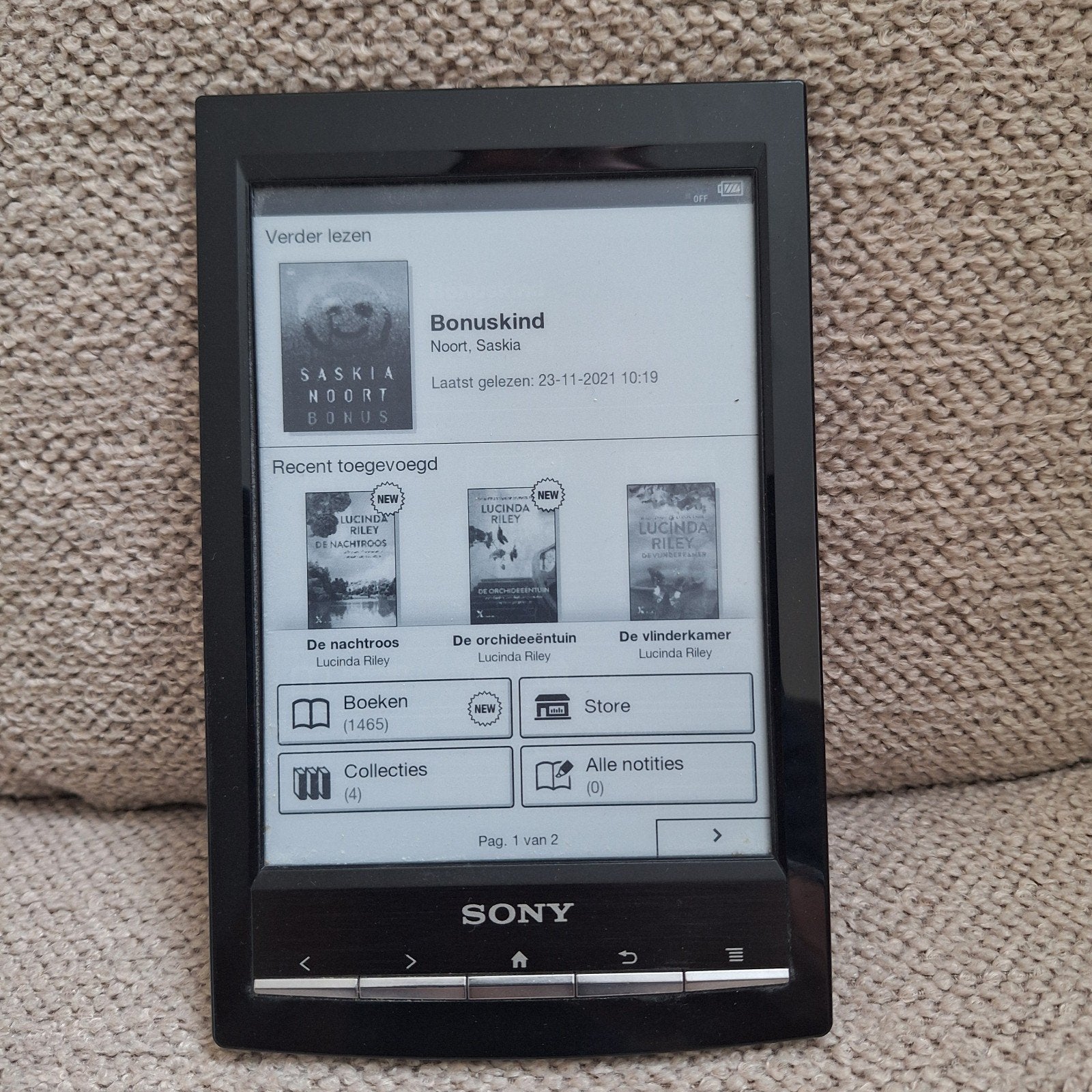 Sony PRS-T1 e-reader - Zo goed als nieuw, 6 inch of minder, Ophalen of Verzenden, Zo goed als nieuw, 4 GB of minder