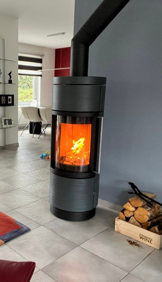 Hase Lima staal kleur zwart keramiek kleur meteoriet kleur, Ophalen, Info@hase.nl, Duitsland, Houtkachel