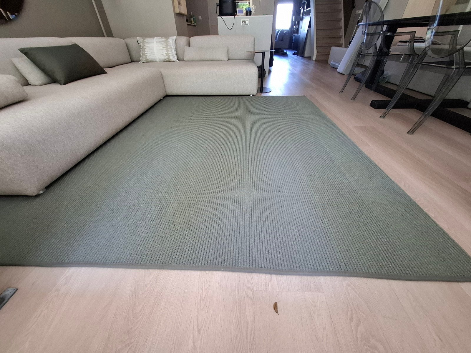 Luxe buitenkleed  olijf van  Life Outdoorliving (nieuwstaat), Ophalen, Vierkant, 200 cm of meer, Zo goed als nieuw