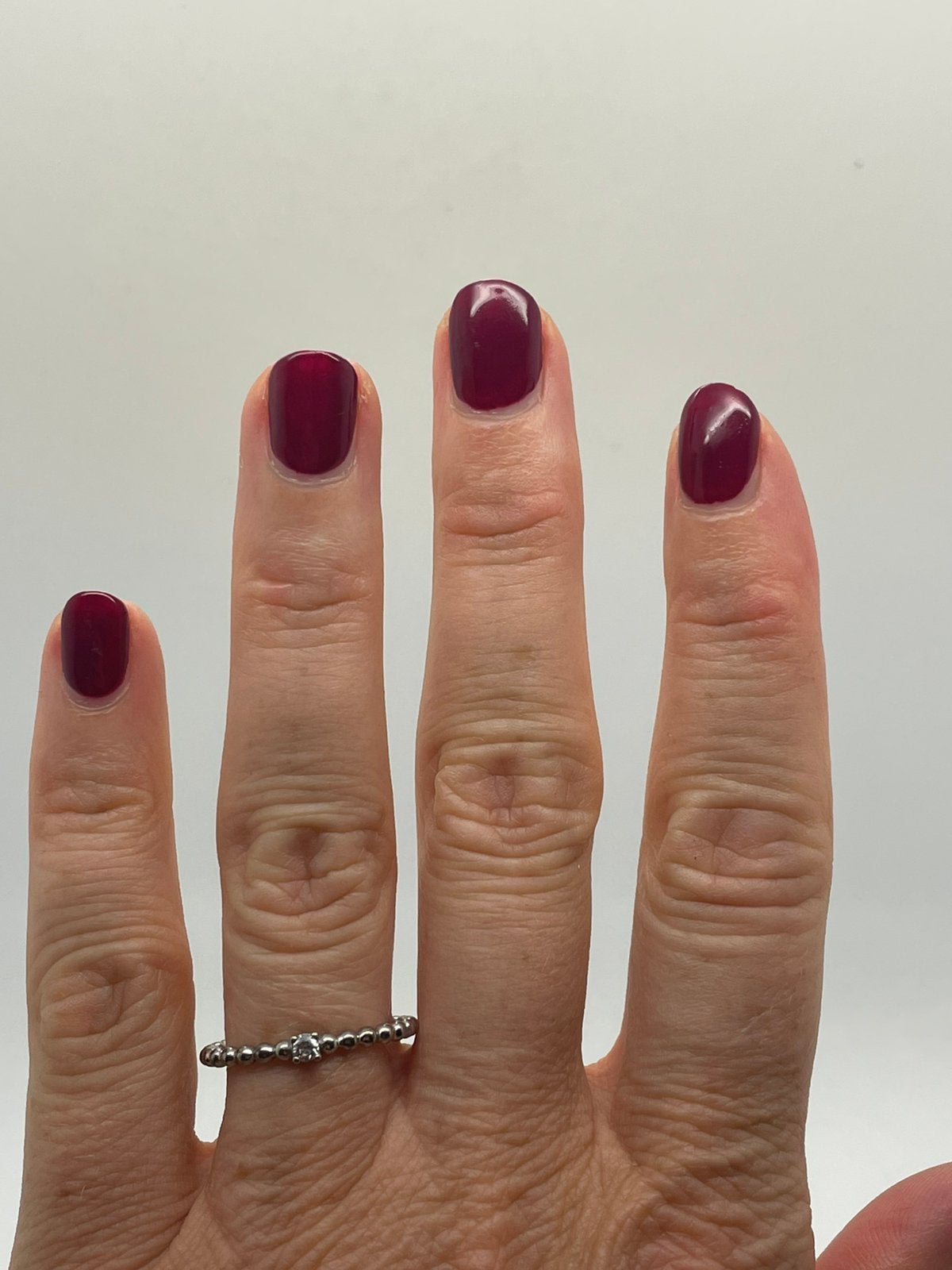 F898 Prachtige zilveren bolletjes (aanschuif)ring maat 18,5, Sieraden, Tassen en Uiterlijk, 18 tot 19, Ophalen of Verzenden, X