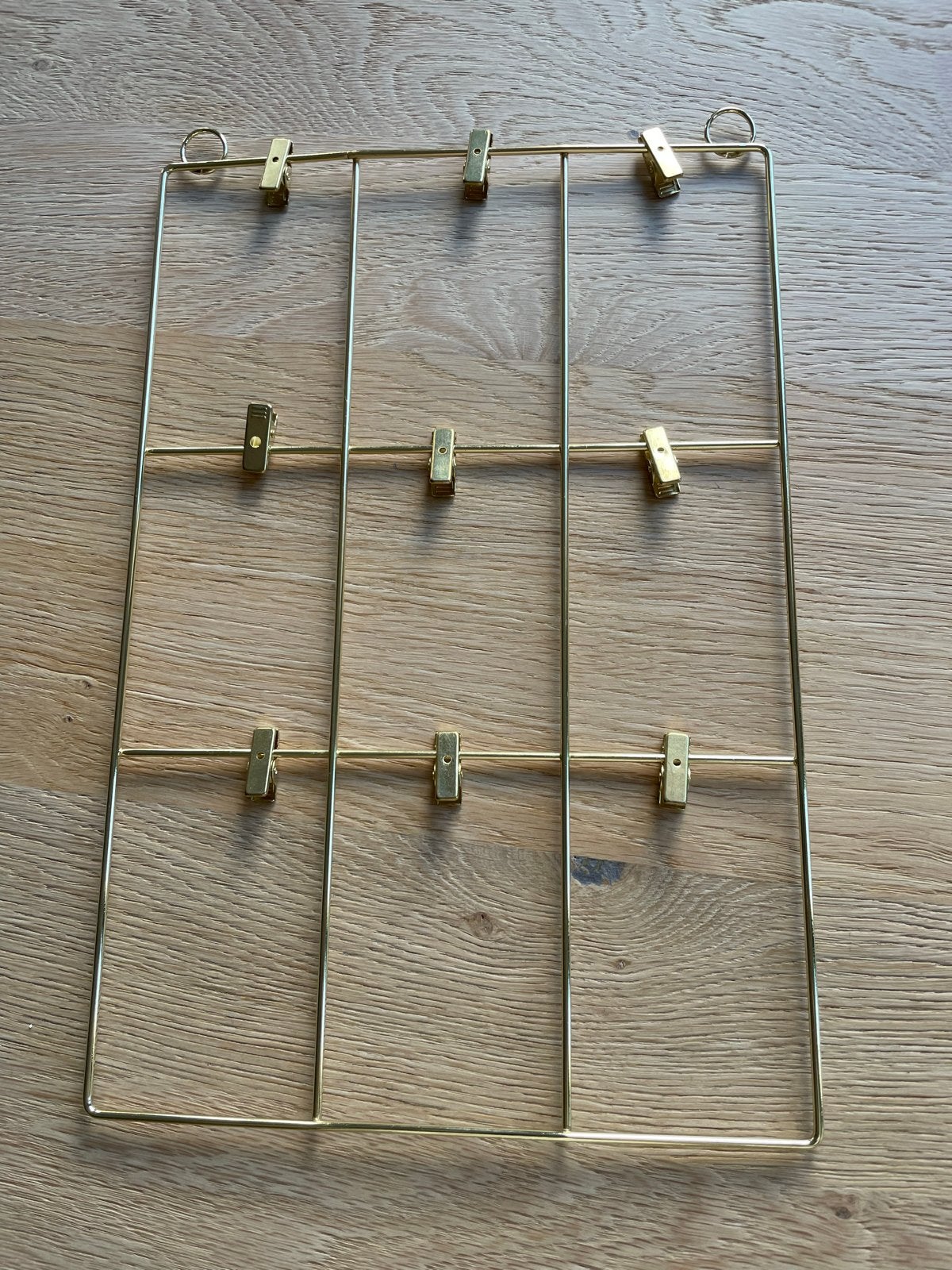 Gouden fotorek met clips - Zo goed als nieuw, Ophalen of Verzenden, Zo goed als nieuw, Metaal, Hangend