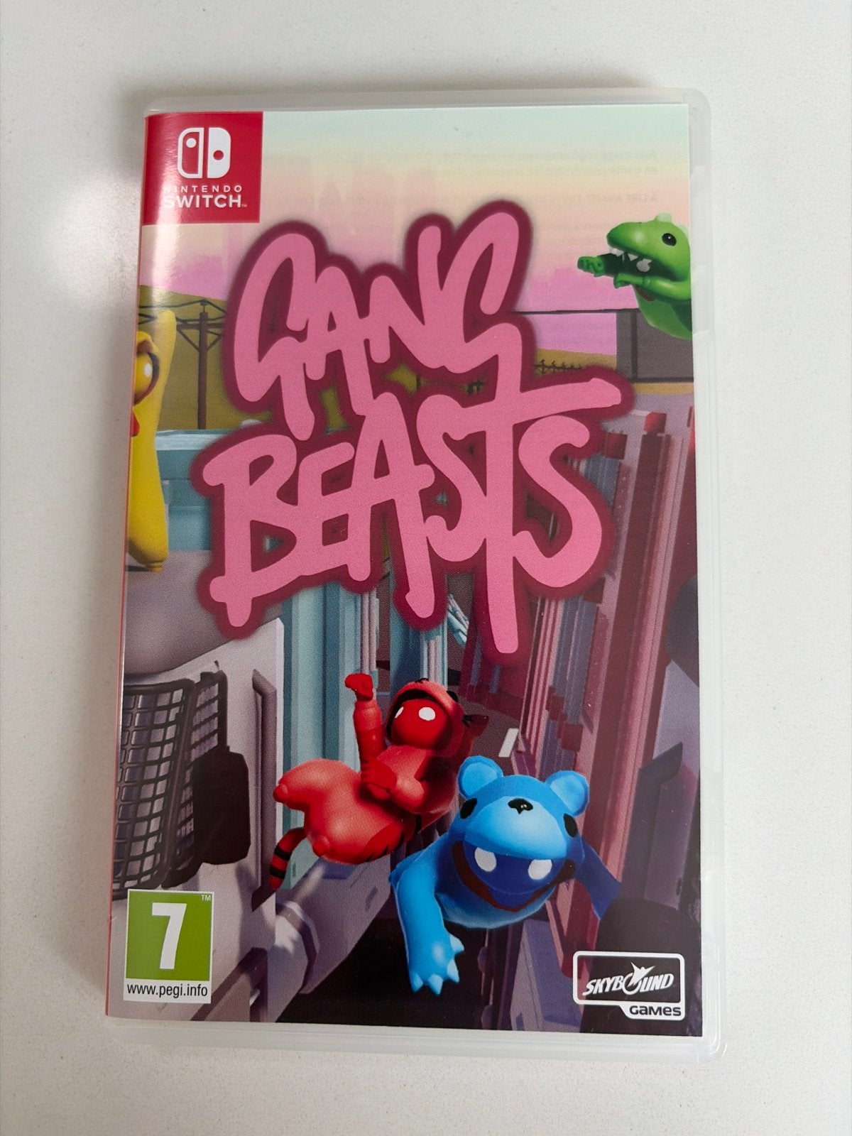 Gang Beasts Nintendo Switch spel + stickers (7+ jaar), Spelcomputers en Games, Games | Nintendo Switch, Gebruikt, Vechten, 3 spelers of meer