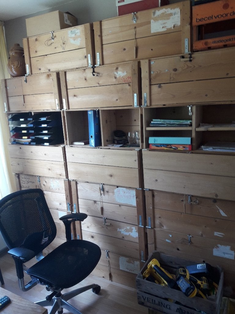 houten Archiefkisten mooie oude kisten kast, Ophalen, Minder dan 50 cm, Gebruikt, 50 tot 100 cm
