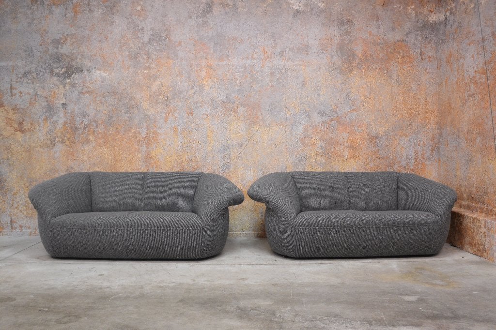 Als NIEUW grijze stoffen Leolux Gynko design bank 2beschikb, Leolux, Leolux, 150 tot 200 cm, Tweepersoons