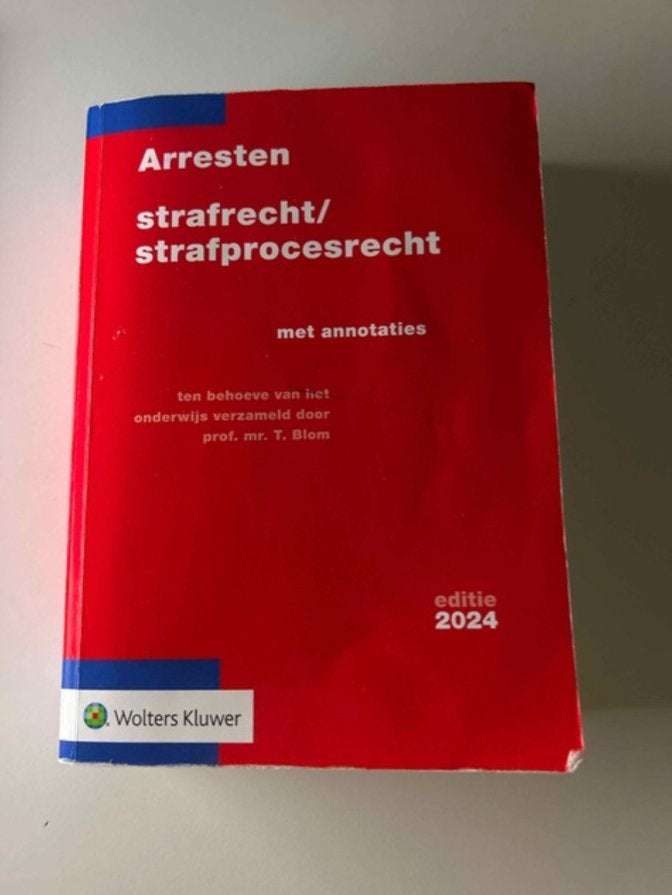 Arresten Strafrecht/Strafprocesrecht met annotaties 2024, Ophalen, Gamma, Zo goed als nieuw, HBO