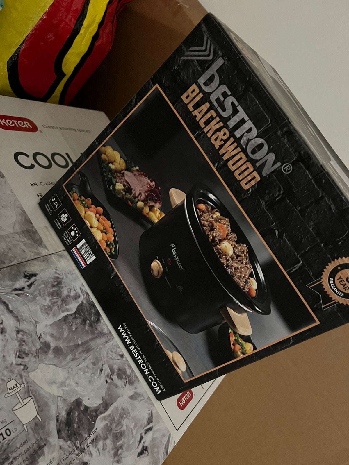 Bestron Black & Wood Slowcooker 3.5L NIEUW!!, Ophalen, Nieuw, Elektrisch, Fondueset