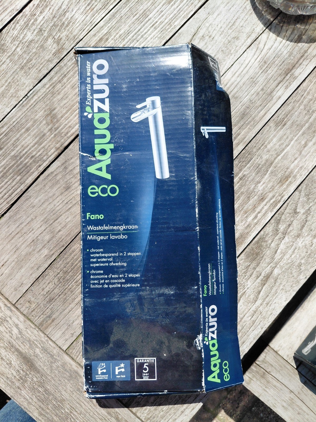 Aquazuro Eco Fano Wastafelmengkraan Chroom, Ophalen of Verzenden, Zo goed als nieuw, Rvs, Kraan