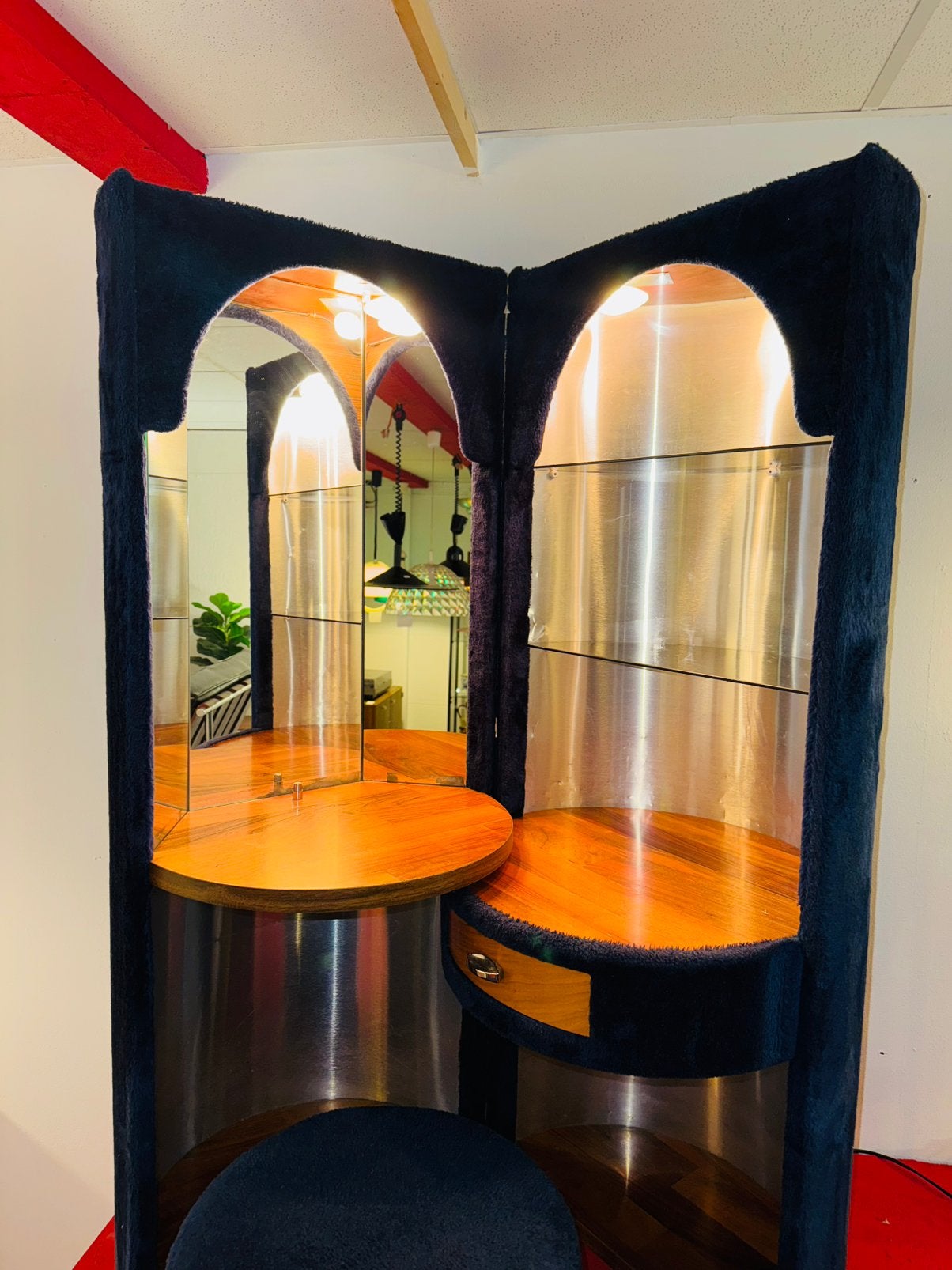 Vintage Luigi Massoni Poltrona Frau kaptafel Vanity Table, Ophalen of Verzenden
