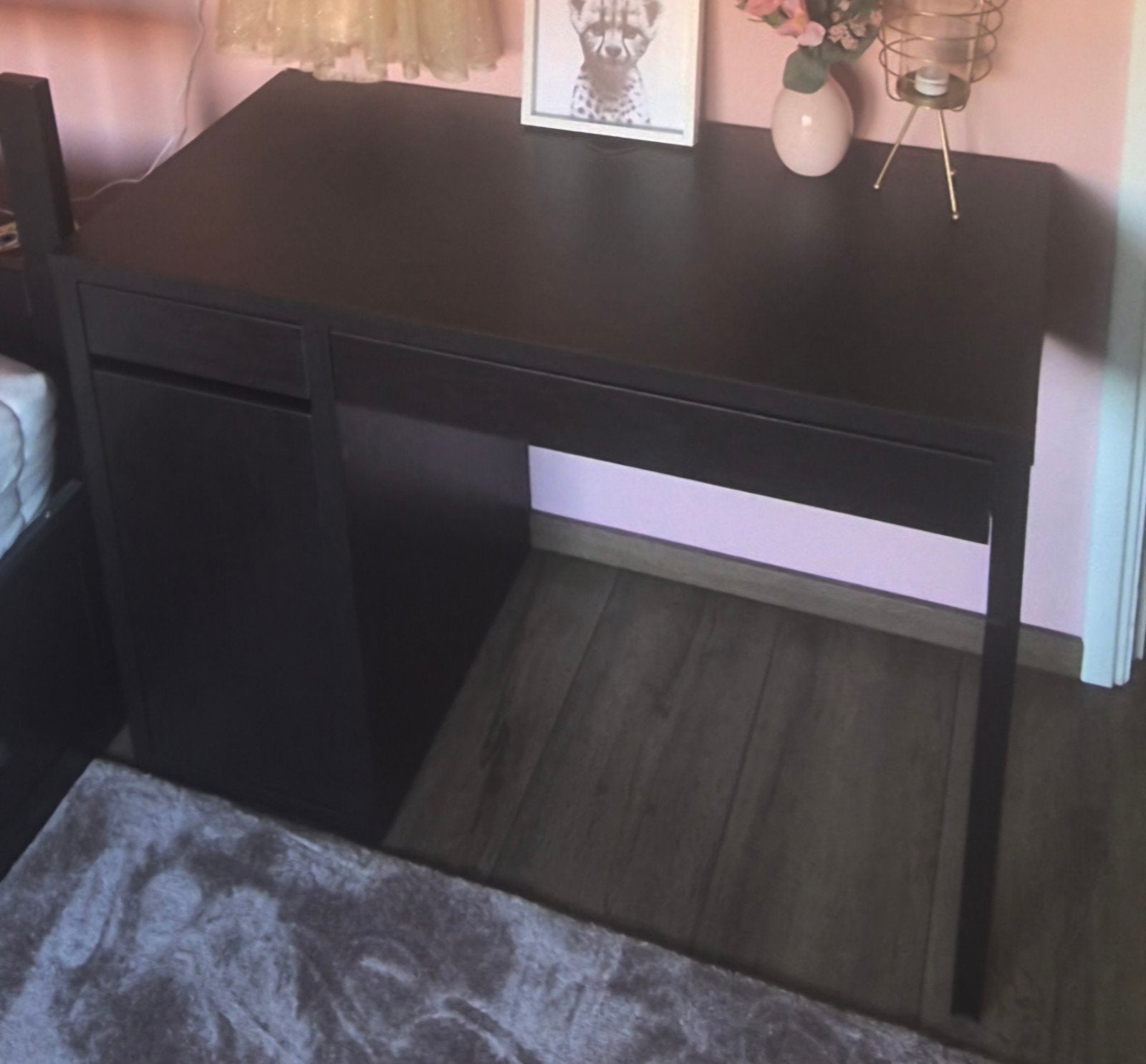 IKEA MICKE Bureau Zwartbruin, Ophalen, Zwart, 105 cm, 50 cm