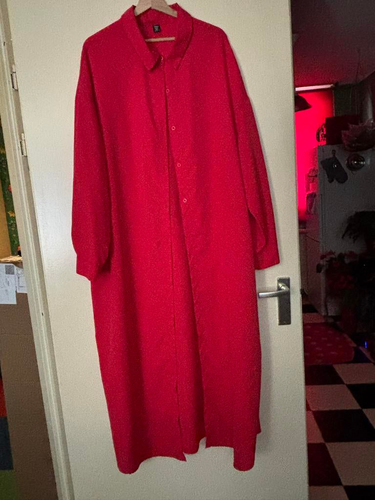 Lange rode blouse/tuniek maat 58/60, Ophalen of Verzenden, Gedragen, Maat 46/48 (XL) of groter, Rood