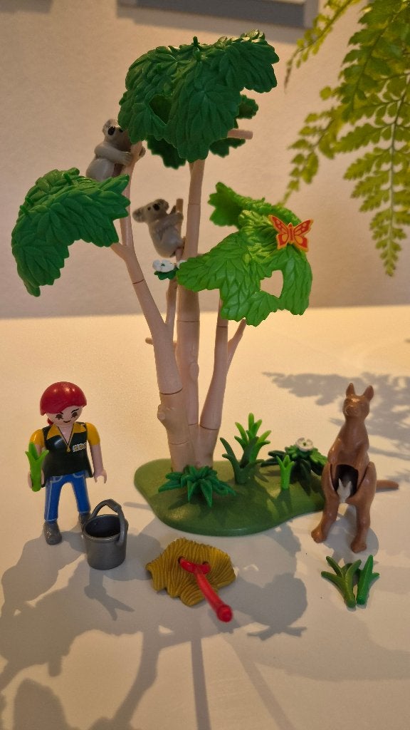 Playmobil: Koalaboom, kangoeroe, verzorgster (4854), Wild life, Complete set, Overige typen, Ophalen of Verzenden