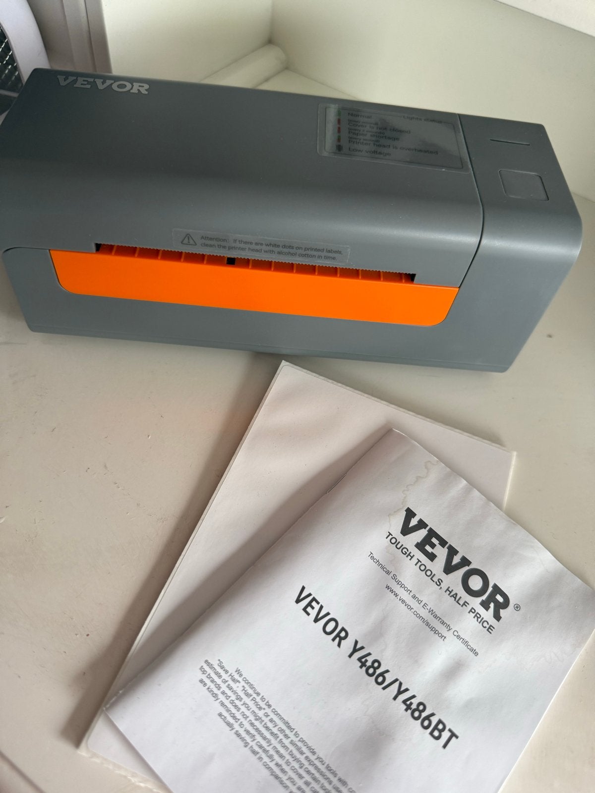 VEVOR Y486/Y486BT Thermische Labelprinter, Computers en Software, Printers, Ophalen, Zwart-en-wit printen, Printer, Ingebouwde Wi-Fi