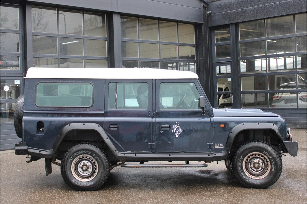 Land Rover Defender 110 Td5 Santana ORIGINEEL! 2.8, Auto's, Land Rover, Stof, Gebruikt, Blauw, SUV of Terreinwagen