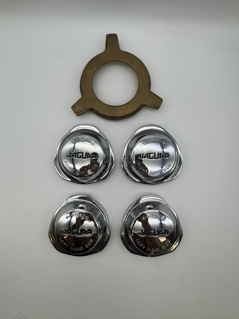 Jaguar spaakwiel moeren set met sleutel, Gebruikt, Info@jaguarclassicparts.com, Abbey Road, Whitley, Coventry CV3 4LF, UK, Ophalen of Verzenden