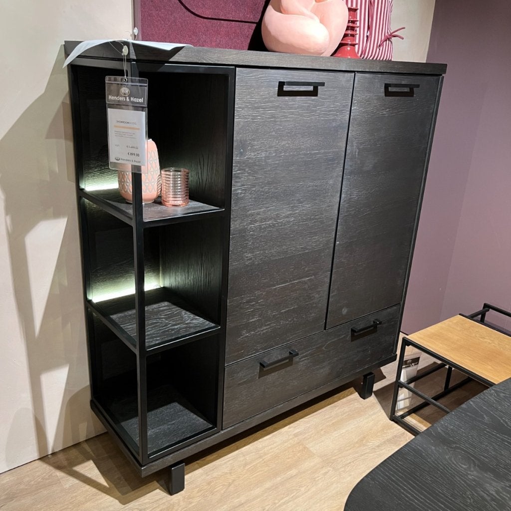 Ridgefield Highboard 2 Deur 1 La 3 Open Vak Castle Antraciet, Niet ingevuld, Niet ingevuld, Niet ingevuld