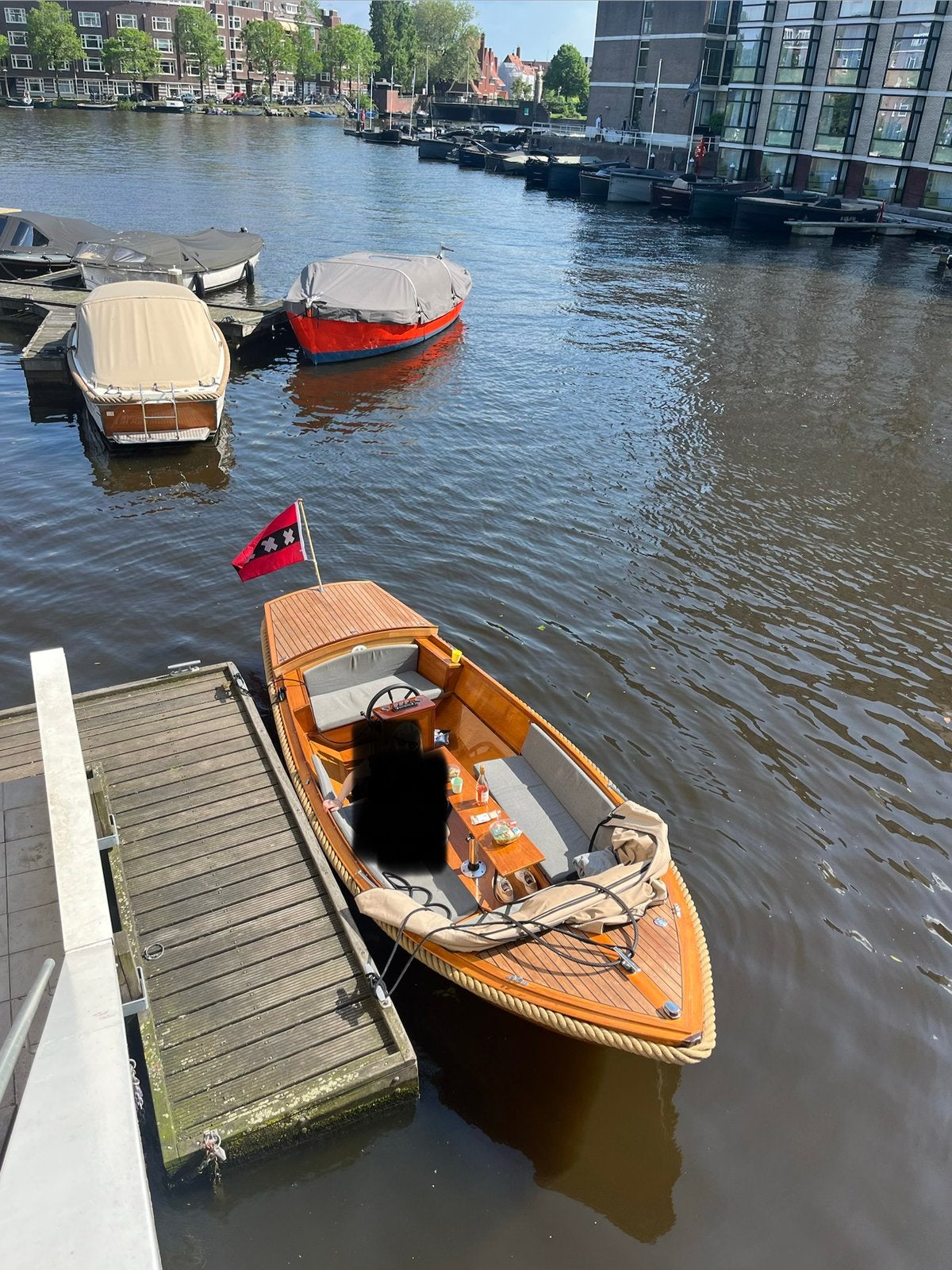 Classic Wooden Amsterdam Sloep with Yamaha 9.9hp, Sloep, Ophalen