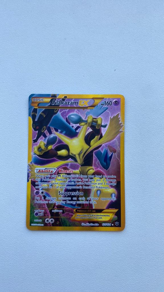 Alakazam ex full art 125/124, Hobby en Vrije tijd, Verzamelkaartspellen | Pokémon, Ophalen of Verzenden, Zo goed als nieuw