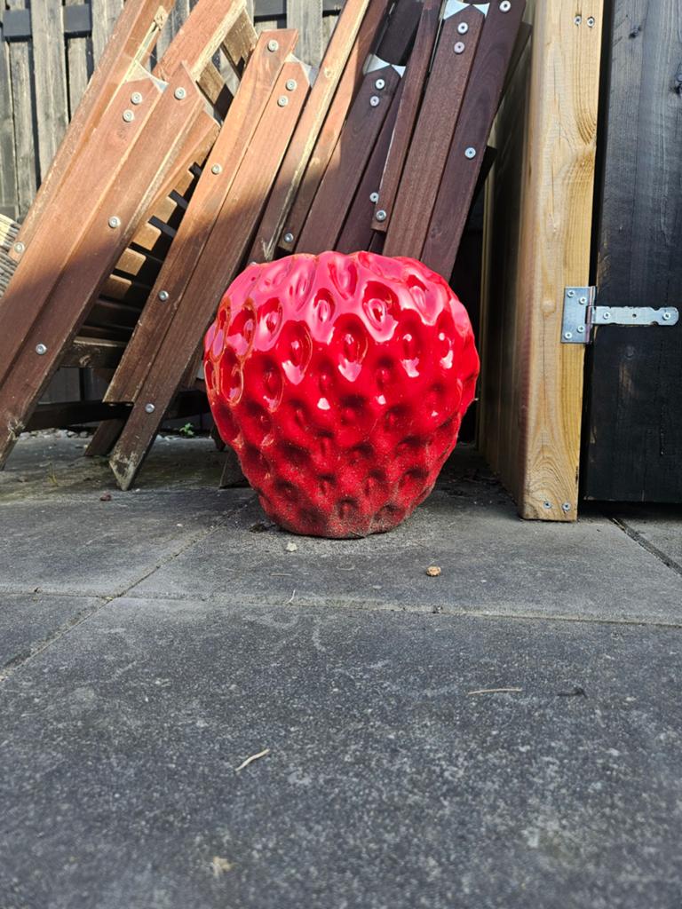 Aardbei bloempot, Kunststof, Rond, Ophalen of Verzenden, Minder dan 40 cm