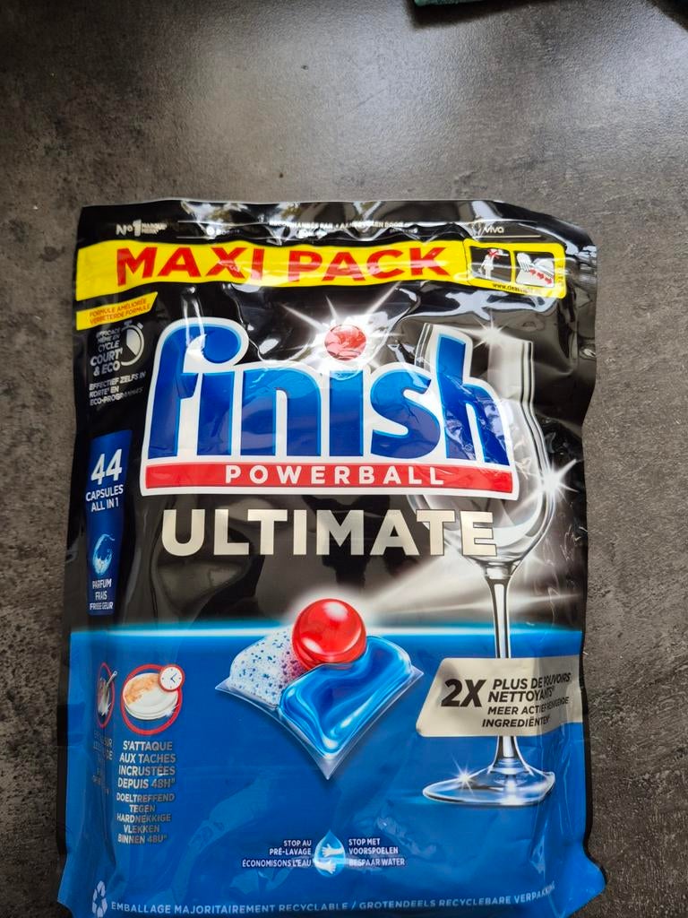 Finish Powerball Ultimate vaatwastabletten, 44 stuks, Ophalen of Verzenden, Nieuw, Inbouw, Minder dan 85 cm