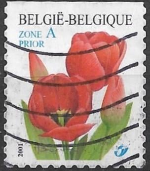 België 2001 mi.3096BDo flora TULP boven ongetand, Verzenden, Gestempeld