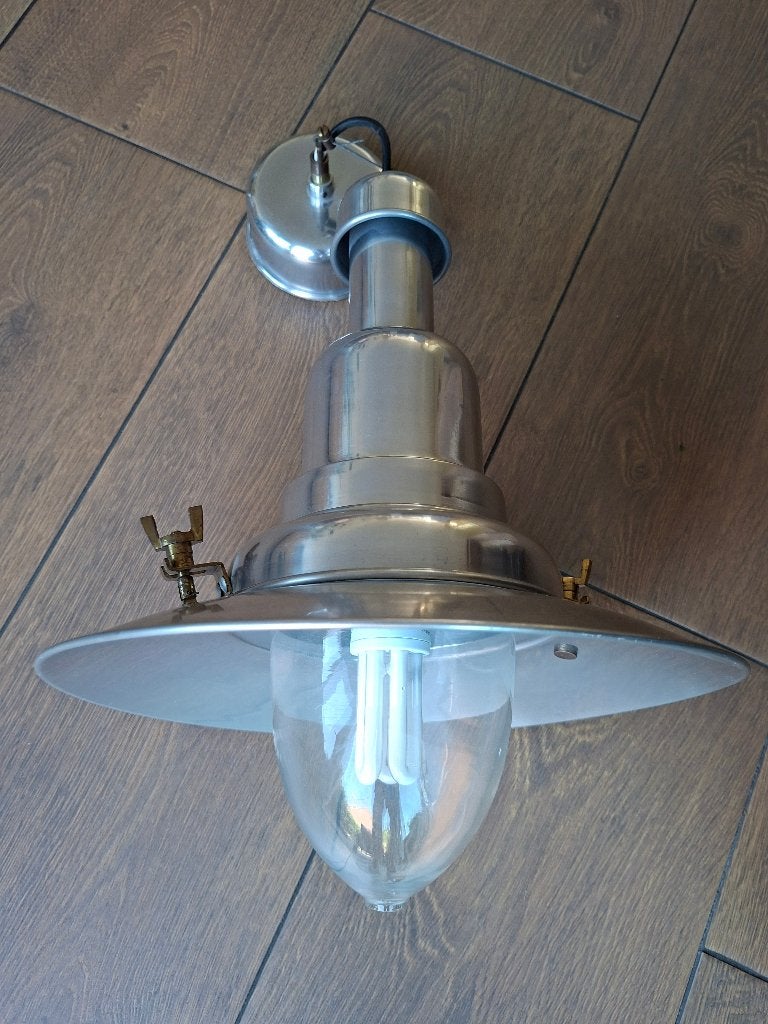 plafondlamp. Scheepslamp. Ikea Ottova.Met glazen kap en lamp, Ophalen, Moedern, E27 (groot), Zo goed als nieuw