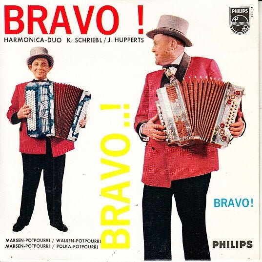 harmonica - duo k.schriebl & j. hupperts (EP)  - BRAVO !, 7 inch, Ophalen of Verzenden, Zo goed als nieuw, Pop