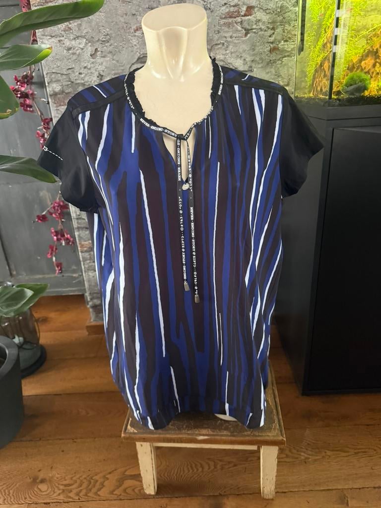 Zip 73 travelstof top maat XL, Zwart, Maat 46/48 (XL) of groter, Ophalen of Verzenden, Zo goed als nieuw
