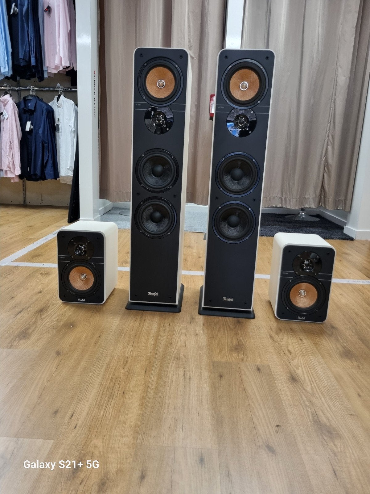 Teufel Ultima UL 40 & UL 20 MK3 18 Luidsprekers Wit, Vloerstaande luidspreker, -, -, Zo goed als nieuw