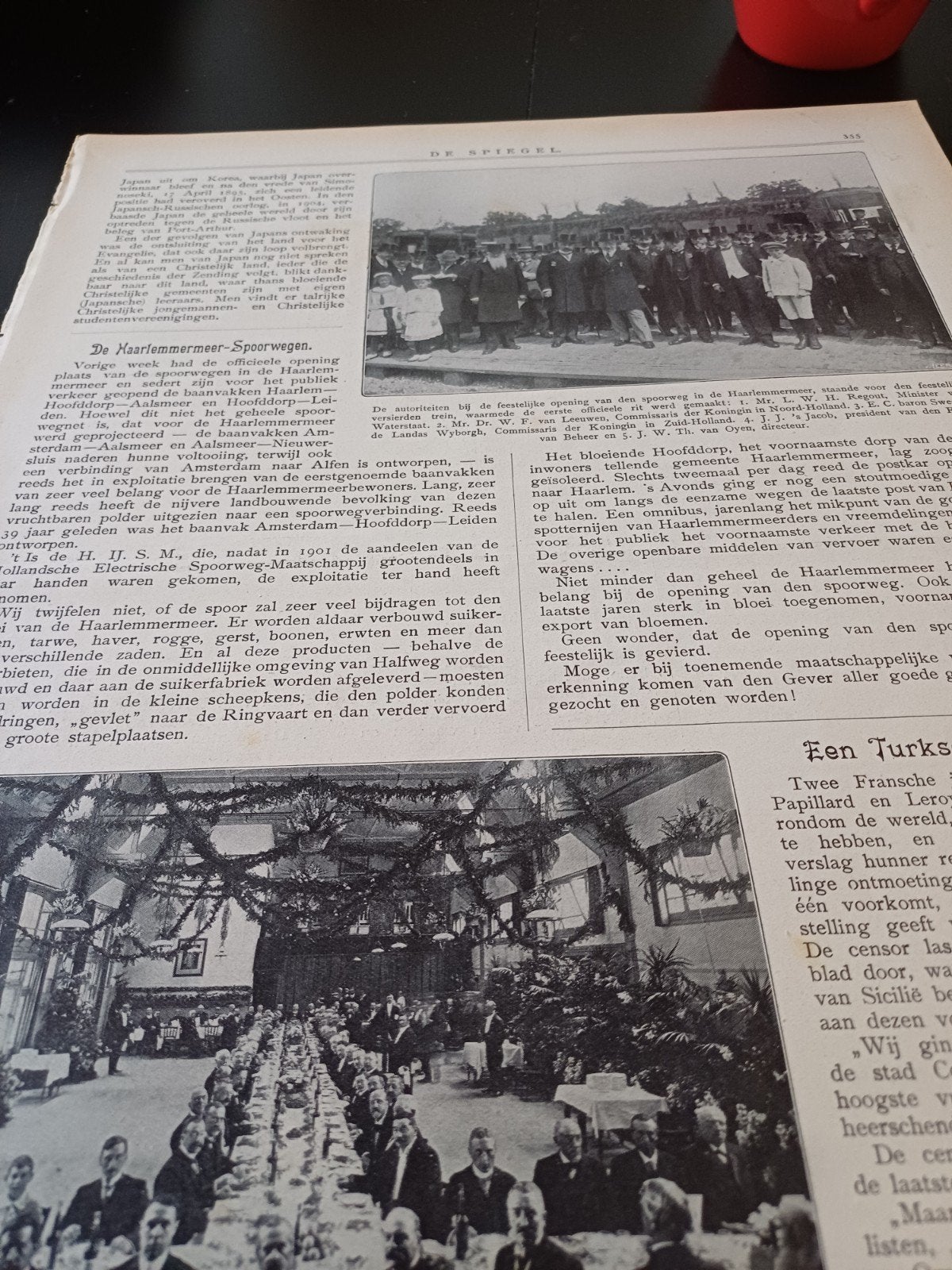 artikel open spoorwegen Haarlemmermeer 1912, Ophalen of Verzenden, Gebruikt, Trein, Overige typen