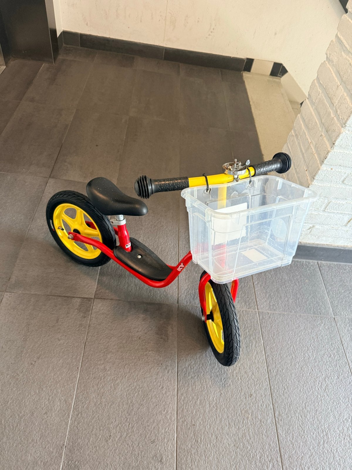 Puky Loopfiets Rood/Geel met Mandje - Perfect voor Jonge Avo, Ophalen, Loop, Gebruikt, Loopfiets