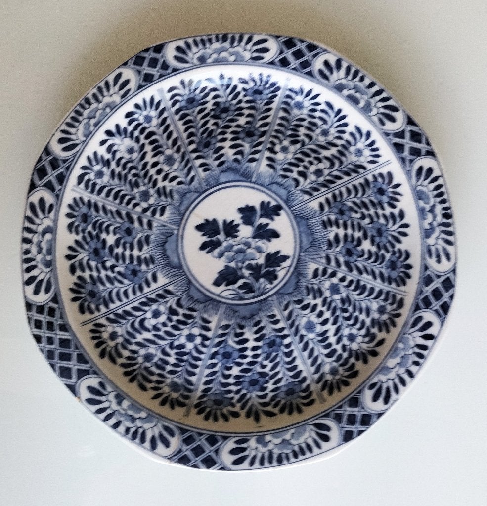 Mosa Kanxi Chinoiserie Stijl Bord  decor Peterselie ca. 1910, Ophalen of Verzenden