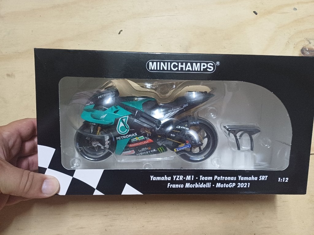 Motogp gesigneerde schaalmodel Morbidelli, Ophalen of Verzenden, Nieuw, Motoren