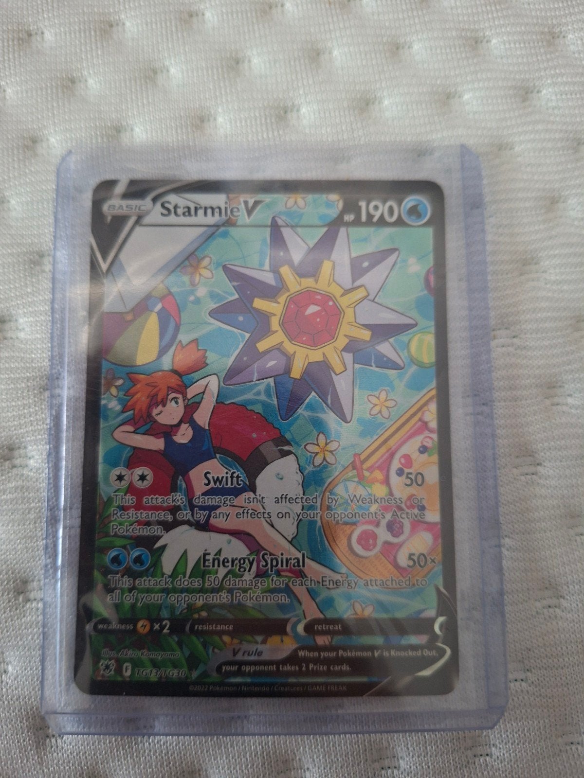 Starmie V Pokémon Kaart (Trainer Gallery TG13/TG30), Ophalen of Verzenden, Zo goed als nieuw, Losse kaart