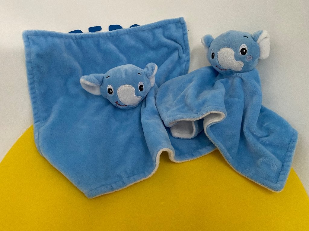 K4436 Wibra zeeman doek doekje blauw olifant 2x, Ophalen of Verzenden, Zo goed als nieuw, Olifant