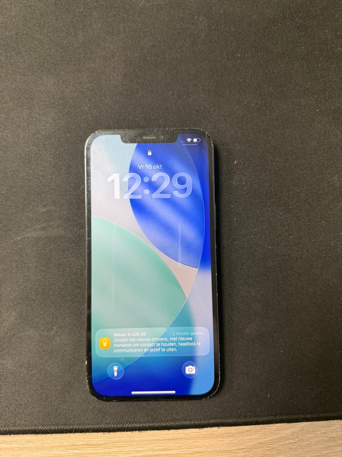 iPhone 12 Pro Max 128 GB – werkt goed, met schade, Blauw, 71 %, Zonder simlock, Zonder abonnement