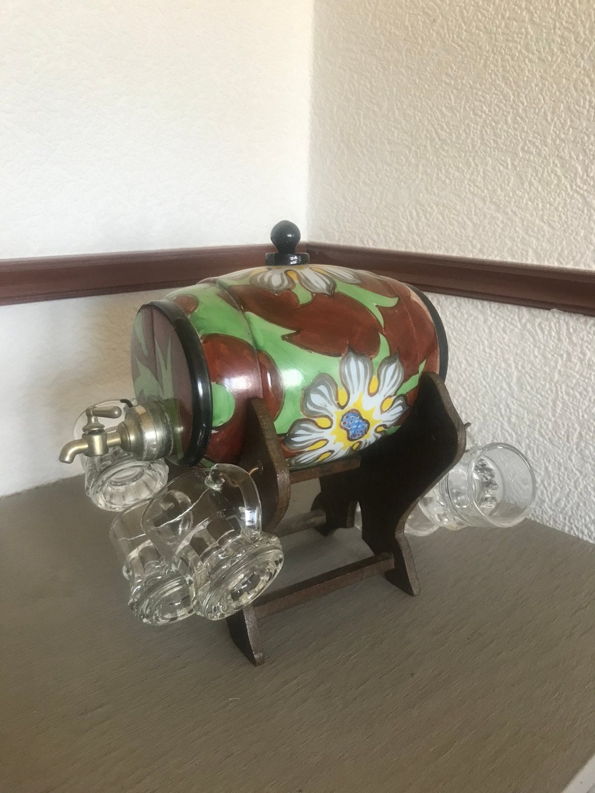 Antiek glazen vaatje, Ophalen of Verzenden, Overige typen, Meerkleurig, Glas