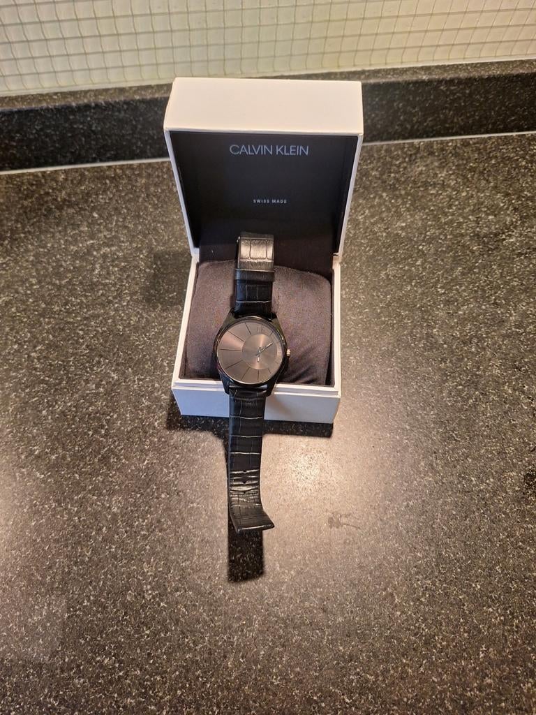 Calvin Klein Analoog Herenhorloge - Nieuwe Batterij Nodig, Overige merken, Leer, Staal, Polshorloge