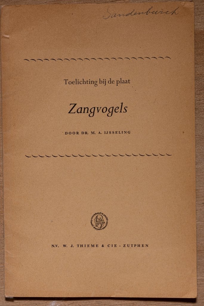schoolplaat  boekje – Zangvogels   , Antiek en Kunst, Ophalen of Verzenden, Natuur en Biologie