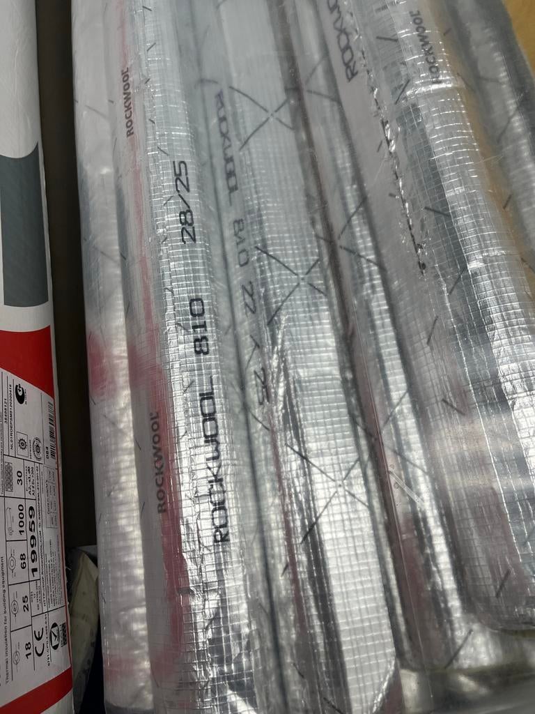 Rockwool Steenwol Isolatiebuizen - 28/25, Ophalen, Nieuw, Steenwol, 15 m² of meer