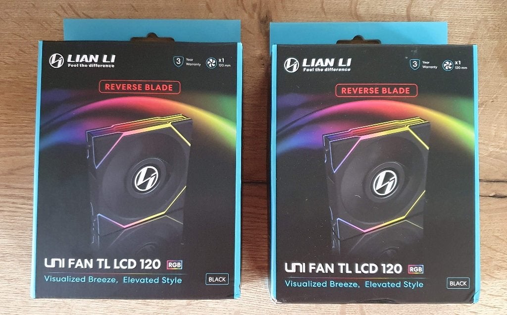 NIEUW Lian Li Uni Fan TL LCD Reverse 120mm 1-pack Zwart, Ophalen of Verzenden, Nieuw, Luchtkoeling