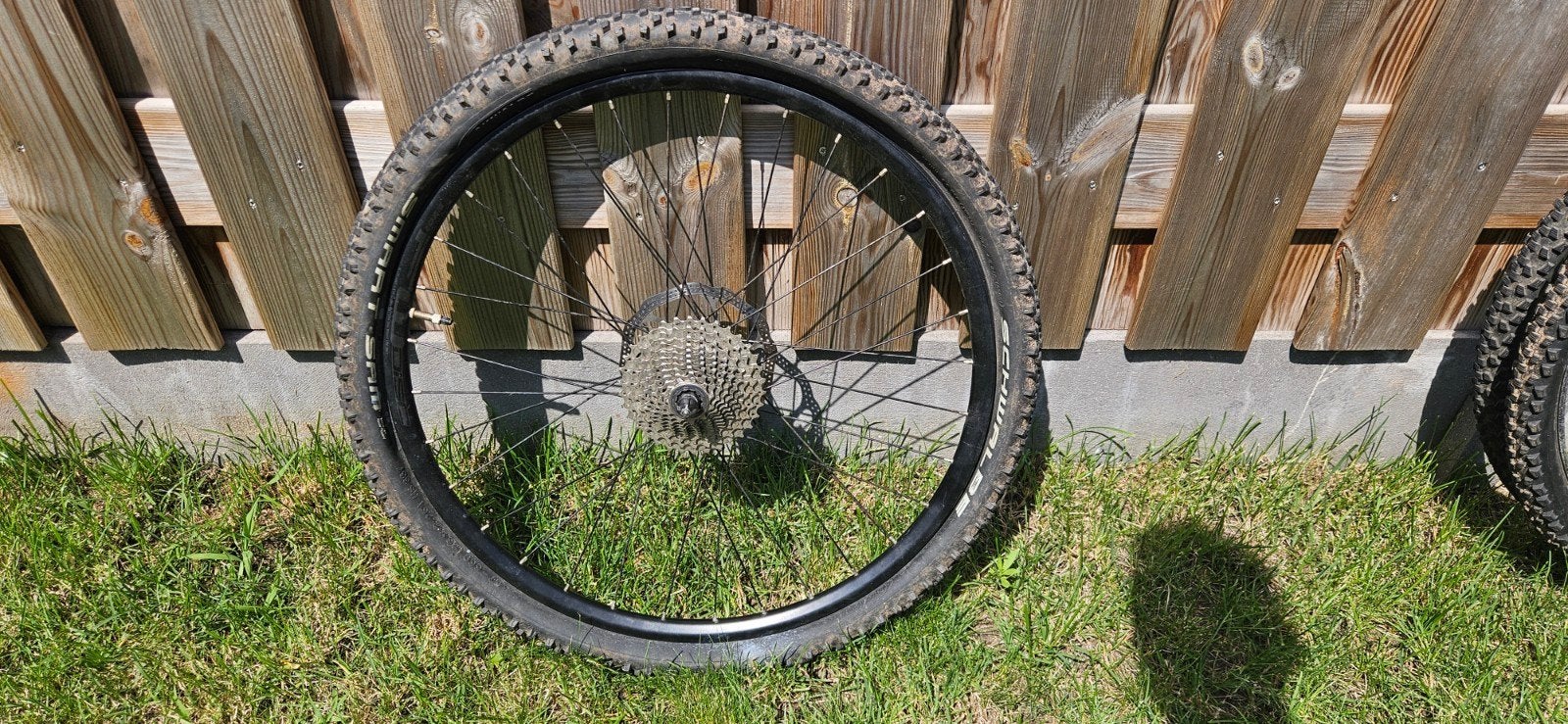 Mountainbike Wiel met Schwalbe Smart Sam Band, Fietsen en Brommers, Fietsonderdelen, Gebruikt, Schwalbe, Aluminium, Mountainbike