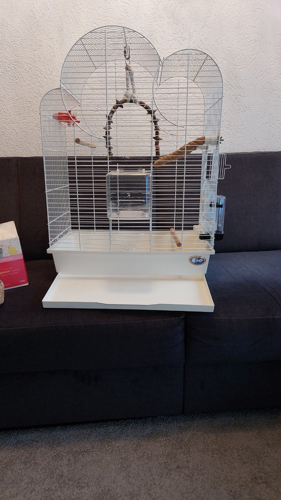 te koop mooie grote vogelkooi, Ophalen, Zo goed als nieuw, Metaal, Vogelkooi