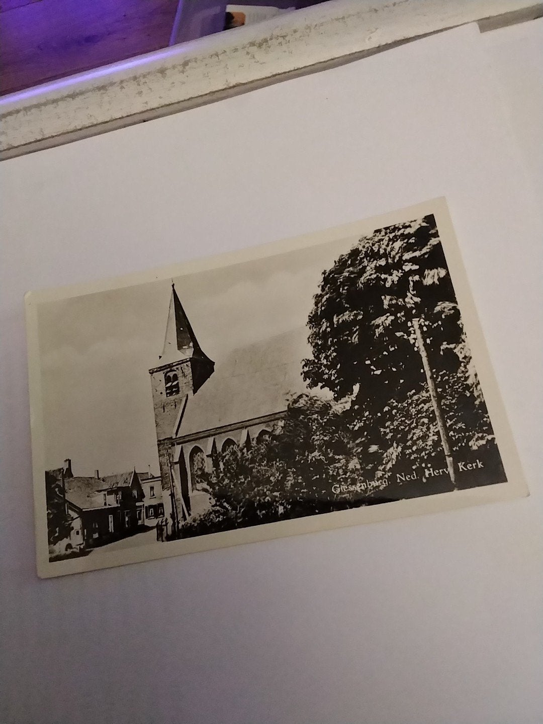 Oude Ansichtkaart Giessenburg Ned. Herv. Kerk, Ophalen of Verzenden, 1940 tot 1960