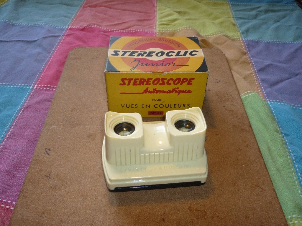 Vintage stereoscope automatique stereofilms in goede staat, Ophalen of Verzenden
