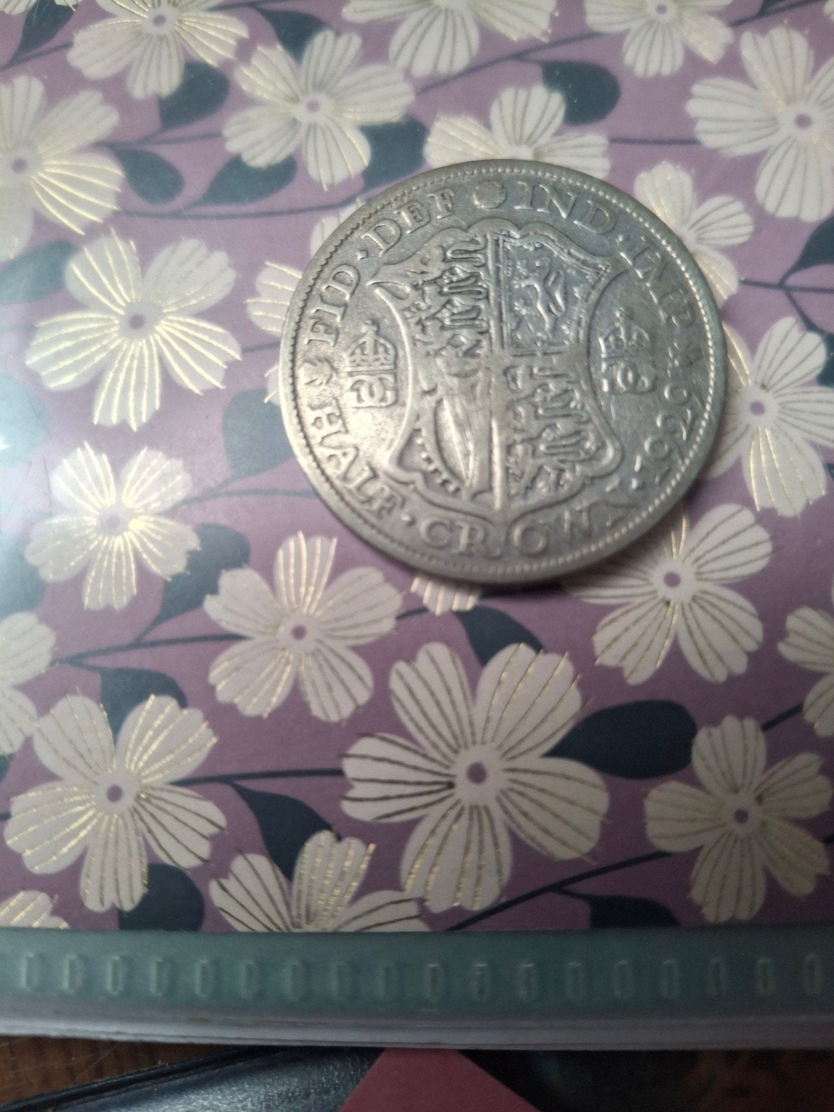 Mooie Britse half crown munt 1929, periode van Kon.George, Postzegels en Munten, Verzenden, Overige landen, Losse munt, Zilver