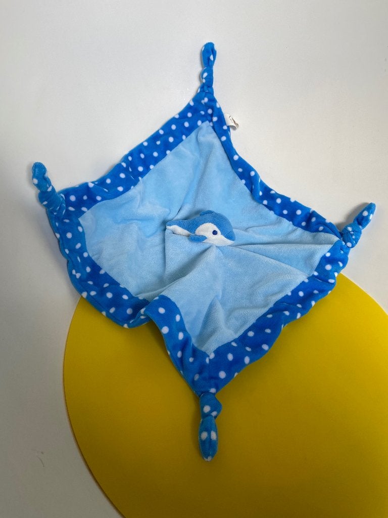 K3960 Toi-toys doek doekje blauw dolfijn, Ophalen of Verzenden, Zo goed als nieuw, Overige typen
