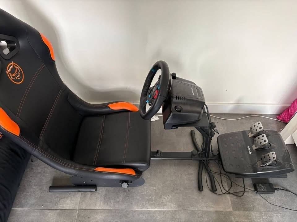 Logitech G29 Racestuur met Qware Playseat, Ophalen, Racestuur, PlayStation, Zo goed als nieuw